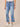 Mid Blue Denim Absolution Mid Rise Double Layer Split Fray Hem Kick Flare Jean