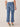 Mid Blue Denim Absolution Mid Rise Repreve Split Double Layer Fray Kick Flare Hem Jean