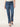 Indigo Denim "Ab"solution High Rise Straight Leg Front Slit Jean