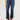 Indigo Vintage Denim "Ab"solution High Rise Distressed Cropped Fray Split Curve Hem Barely Boot  Petite Jeans