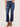 Indigo Vintage Denim "Ab"solution High Rise Distressed Cropped Fray Split Curve Hem Barely Boot  Petite Jeans