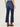 Indigo Vintage Denim "Ab"solution High Rise Distressed Cropped Fray Split Curve Hem Barely Boot Jeans