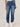 Blue Denim "Ab"solution Skyrise Angled Pocket Pleat Hem Barrel Leg Pant Jeans