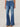 Blue Vintage Denim "Ab"solution High Rise Itty Bitty More Boot Double Layer Fray Hem Jeans