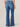 Blue Vintage Denim "Ab"solution High Rise Itty Bitty More Boot Double Layer Fray Hem Jeans