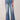 Mid Blue Denim Absolution Skyrise Distressed Scallop Hem Wide Leg Jeans