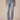 Mid Blue Denim Absolution High Rise Slim Straight Embroidered Cascading D Back Pocket Clean Finish Fray Hem Jeans