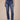 Blue Denim Absolution High Rise Slim Straight Embroidered Cascading D Back Pocket Clean Finish Fray Hem Jeans