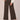 Brown Ableisure Skyrise Pull On Waist Side Panel Dart Seams Knit Wide Leg Petite Pant