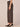 Brown Ableisure Skyrise Pull On Waist Side Panel Dart Seams Knit Wide Leg Petite Pant