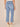 Light Blue Denim Absolution High Rise Center Seam Slit Hem Kick Flare Petite Jean