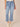 Light Blue Denim Absolution High Rise Center Seam Slit Hem Kick Flare Petite Jean