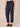 Navy Skyrise Paper Bag Waist Embroidered Self Tie Barrel Leg Buttoned Pocket Roll Cuff Petite Pant