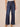 Dark Indigo Artisanal Denim Absolution Skyrise Cargo Released Fray Hem Uneven Yoke Wide Leg Jean