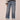 Mid Blue Artisanal Denim Absolution High Rise Repreve Cuffed Hem Double Peak Yoke Wide Leg Jean