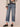 Mid Blue Artisanal Denim Absolution High Rise Repreve Cuffed Hem Double Peak Yoke Wide Leg Jean