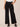 Black Absolution Skyrise Center Front Seam Slit Hem Wide Leg Pant