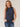 Heather Carbon Blue Sleeveless Mock Neck Surplus Hem Knit Top