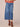 Mid Blue Denim Absolution High Rise Front Slit Release Hem Uneven Yoke Skirt