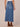 Mid Blue Denim Absolution High Rise Front Slit Release Hem Uneven Yoke Skirt