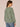 Jade Stone Long Banded Blouson Drop Shoulder Sleeve High Round Neck Space Dye Star Front Back Center Seam Sweater