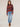 Ginger Spice Blue Multi Long Blouson Sleeve Funnel Neck Stripe Sweater