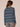 Wistful Teal Dusty Blue Multi Long Drop Shoulder Sleeve Ombre Stripe Funnel Neck Petite Sweater Top