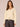 Ivory Long Drop Shoulder Dolman Sleeve Banded Placket Butterfly V-Neck Seaming Banded Peplum Tie Front Hem Sweater Top