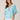 Island Sky Short Scallop Flutter Sleeve Crochet Placket Wide V-Neck Petite Woven Top