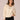 Pale Pearl Long Banded Blouson Sleeve Flange Shoulder Scoop Neck V-Placket Die Cut Embroidery Mineral Wash Cased Hem Woven Sweatshirt