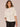 Heather Off White Multi Elbow Dolman Surplus Sleeve Mock Neck Seaming Detail Banded Hem Knit Top