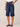 Indigo Denim Absolution High Rise Relaxed Raw Hem 15 Inch Inseam Bermuda Short