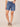 Blue Denim Absolution High Rise Chewed Hem 7 Inch Inseam Short