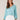 Island Sky Three Quarter Banded Blouson Crochet Sleeve High Round Collar Neck Hi Low Hem Button Down Woven Shirt