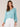 Island Sky Three Quarter Banded Blouson Crochet Sleeve High Round Collar Neck Hi Low Hem Button Down Woven Shirt