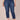 Blue Denim Absolution High Rise Slim Straight Embroidered Cascading D Back Pocket Clean Finish Fray Hem Plus Size Jeans