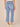 Light Blue Denim Absolution High Rise Center Seam Slit Hem Kick Flare Plus Size Jean