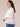 White Three Quarter Scallop Bell Embroidered Sleeve Double Flounce Peplum Scoop Neck Plus Size Woven Top