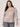 Wisteria Multi Long Cuffed Sleeve Wide V-Neck Printed Plus Size Knit Top