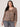 Pewter Multi Long Smocked Blouson Sleeve V-Neck Twist Hem Printed Plus Size Knit Top