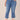 Mid Blue Denim Absolution Mid Rise Repreve Split Double Layer Fray Kick Flare Hem Plus Size Jeans