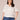 Ecru Short Bubble Sleeve Embroidered Placket Spliced V-Neck Plus Size Woven Top