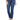 Stretch Indigo Blue Distressed Denim "Ab"solution High Rise Slim Straight Leg Jeans