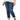 "Ab"solution Distressed Stretch Blue Denim Girlfriend Plus Size Jeans