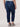 "Ab"solution High Rise Slim Straight Fray Hem Plus Size Indigo Denim Jeans