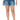 "Ab"solution High Rise Vintage Blue Denim Fray Hem Plus Size Shorts 