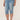 "Ab"solution Light Blue Denim Fray Hem Plus Size Skimmer Jeans 