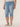 "Ab"solution Light Blue Denim Fray Hem Plus Size Skimmer Jeans 