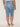 "Ab"solution Light Blue Denim Fray Hem Plus Size Skimmer Jeans 